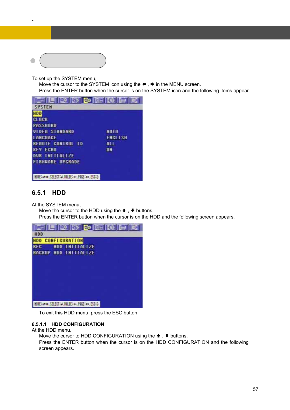 5 system, Menu setup | Channel Vision DVR-4N User Manual | Page 58 / 95