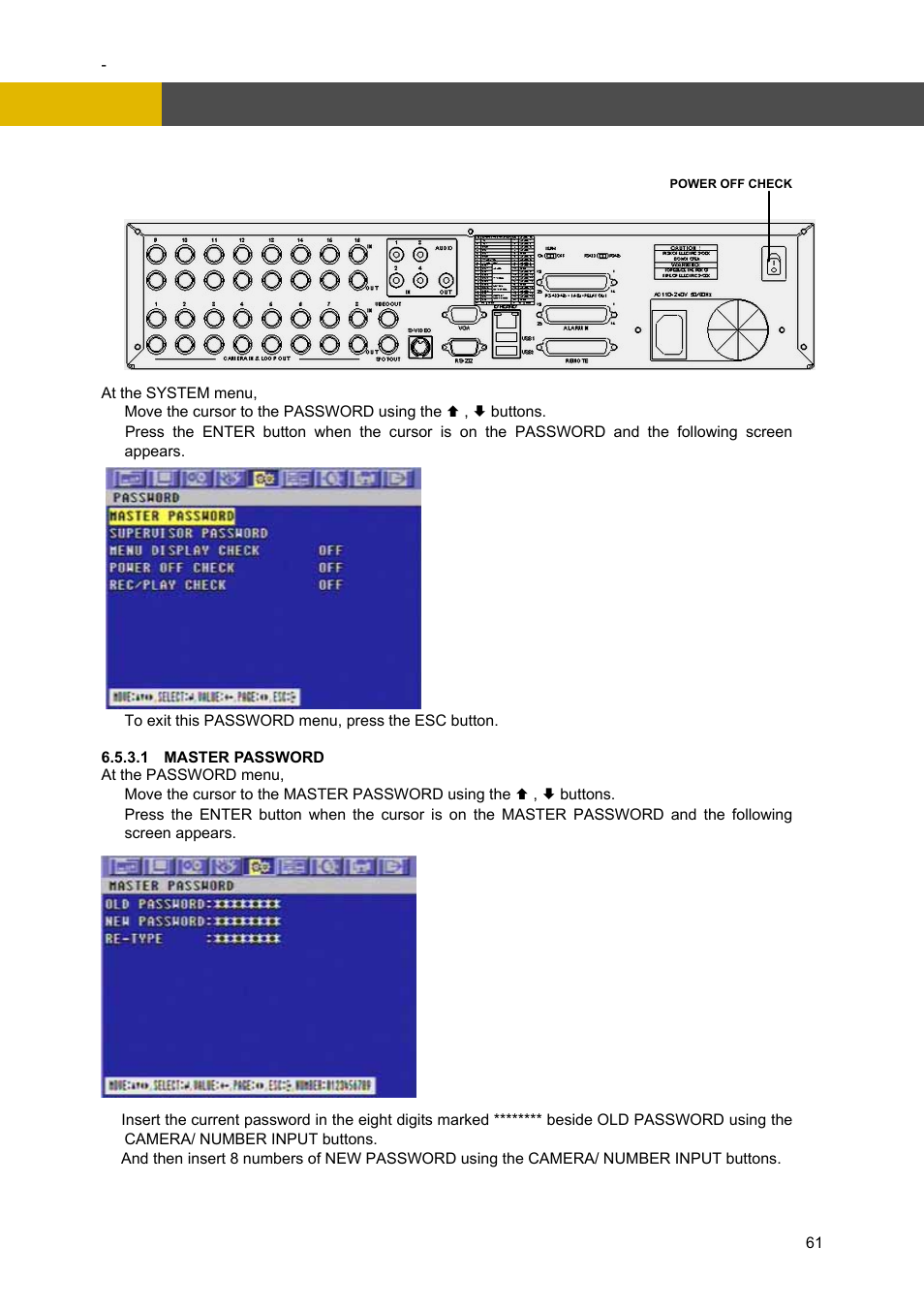 Menu setup | Channel Vision DVR-4N User Manual | Page 62 / 95
