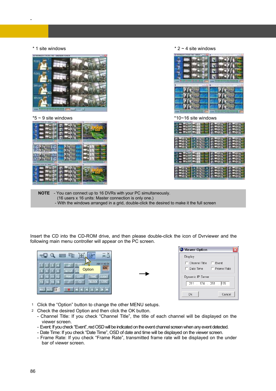 7 option, Network viewer installation | Channel Vision DVR-4N User Manual | Page 87 / 95