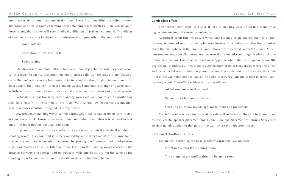 Wilson Audio WATCH Center Series 3 User Manual | Page 16 / 54
