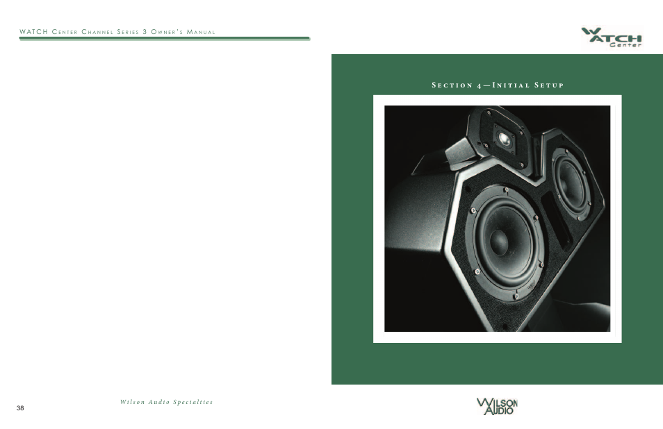 Wilson Audio WATCH Center Series 3 User Manual | Page 20 / 54