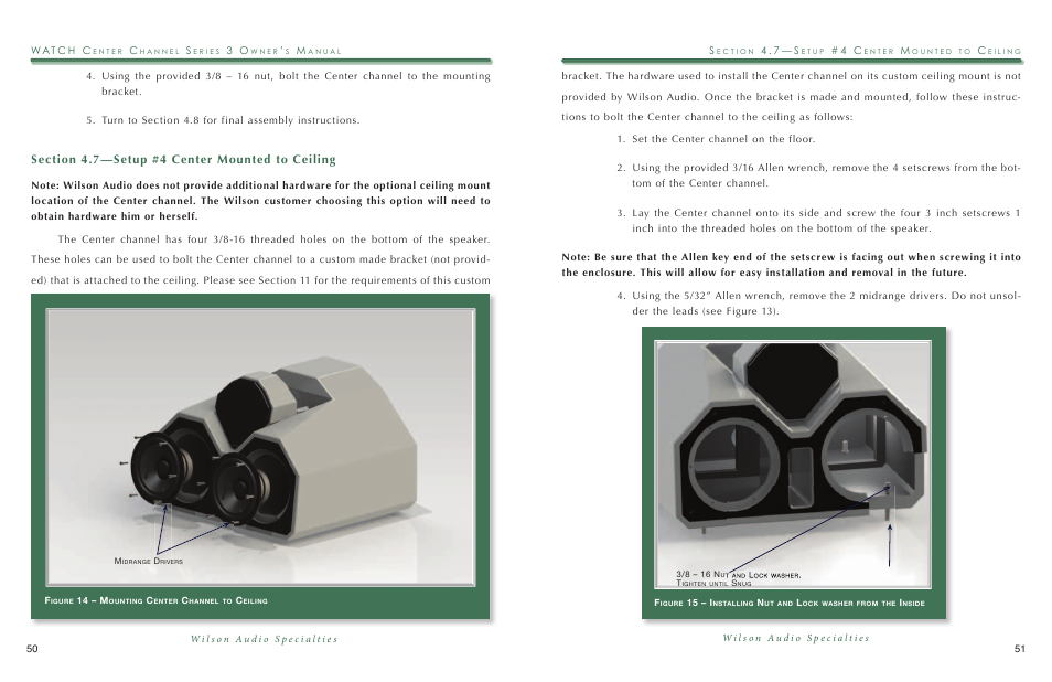 4 . 7 — s | Wilson Audio WATCH Center Series 3 User Manual | Page 26 / 54