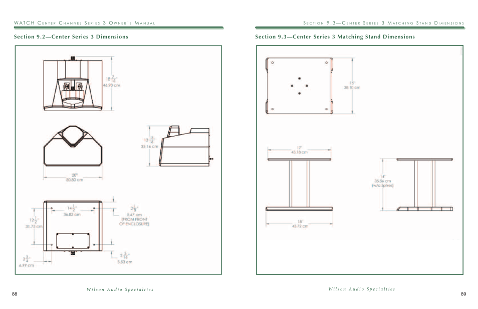 Wilson Audio WATCH Center Series 3 User Manual | Page 45 / 54