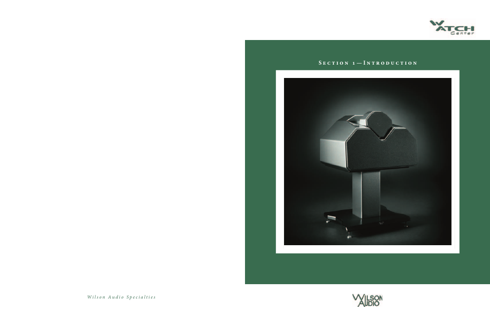 Wilson Audio WATCH Center Series 3 User Manual | Page 5 / 54