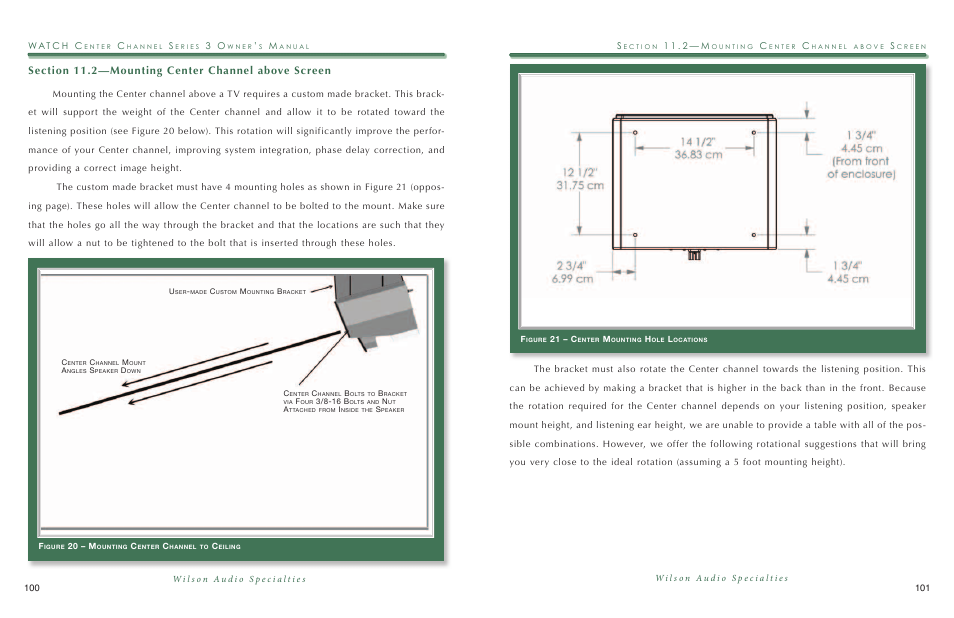 1 1 . 2 — m | Wilson Audio WATCH Center Series 3 User Manual | Page 51 / 54