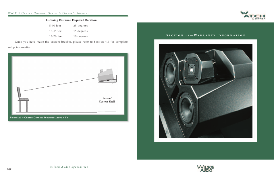 Wilson Audio WATCH Center Series 3 User Manual | Page 52 / 54