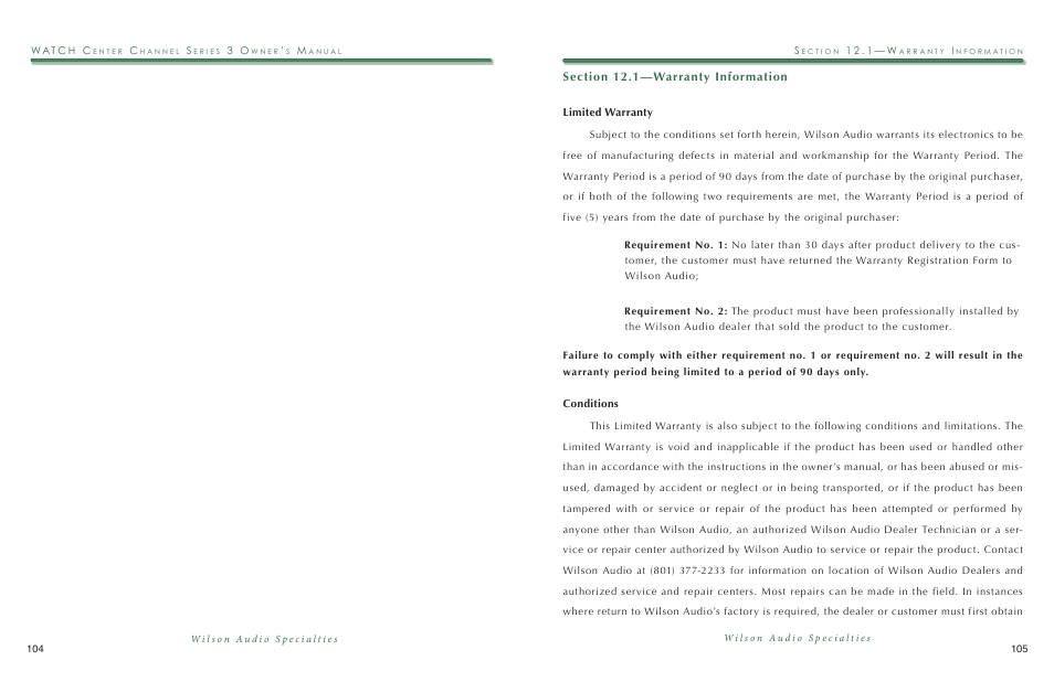 Wilson Audio WATCH Center Series 3 User Manual | Page 53 / 54