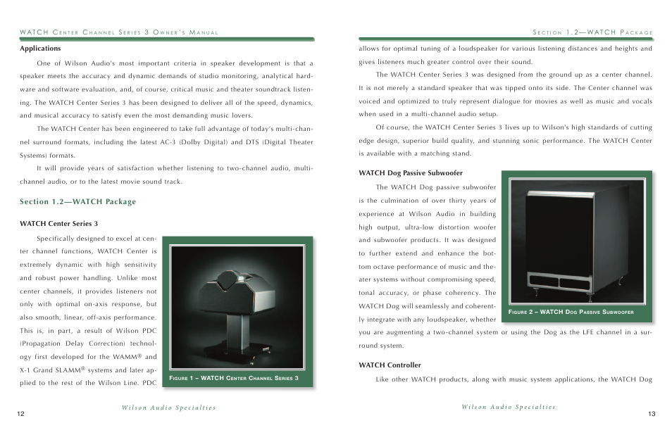 Wilson Audio WATCH Center Series 3 User Manual | Page 7 / 54