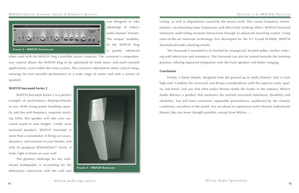 Wilson Audio WATCH Center Series 3 User Manual | Page 8 / 54