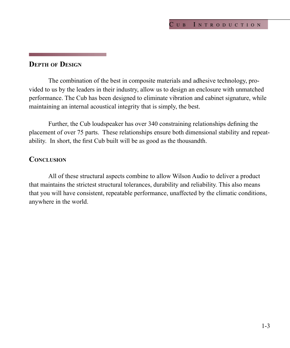 Wilson Audio Cub Series 2 User Manual | Page 13 / 64
