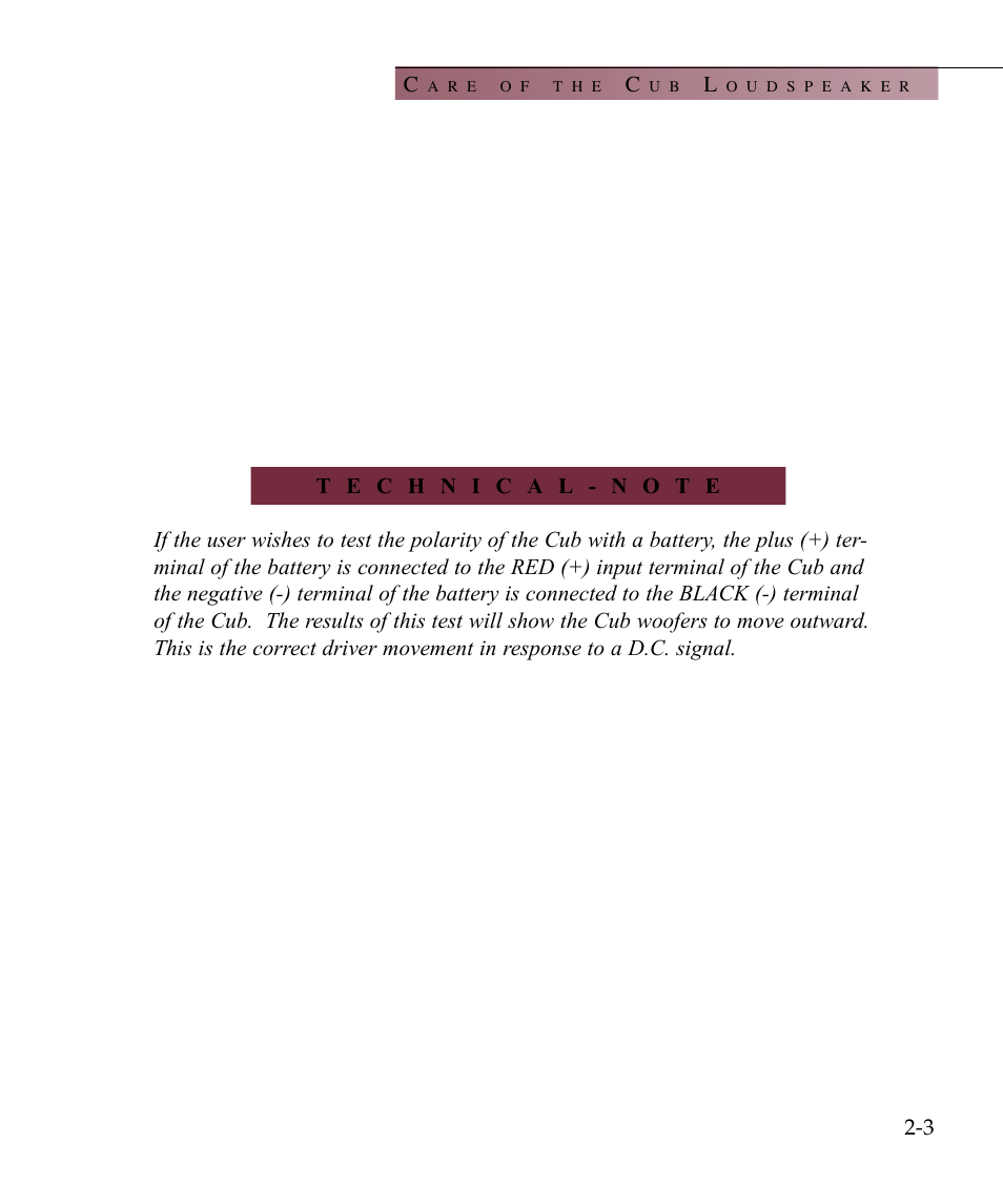 Wilson Audio Cub Series 2 User Manual | Page 19 / 64