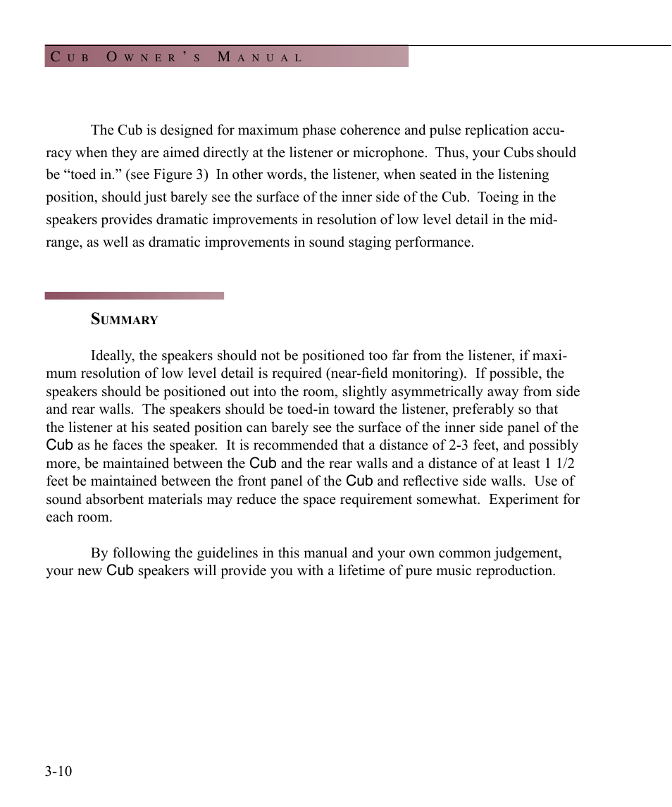 Wilson Audio Cub Series 2 User Manual | Page 32 / 64