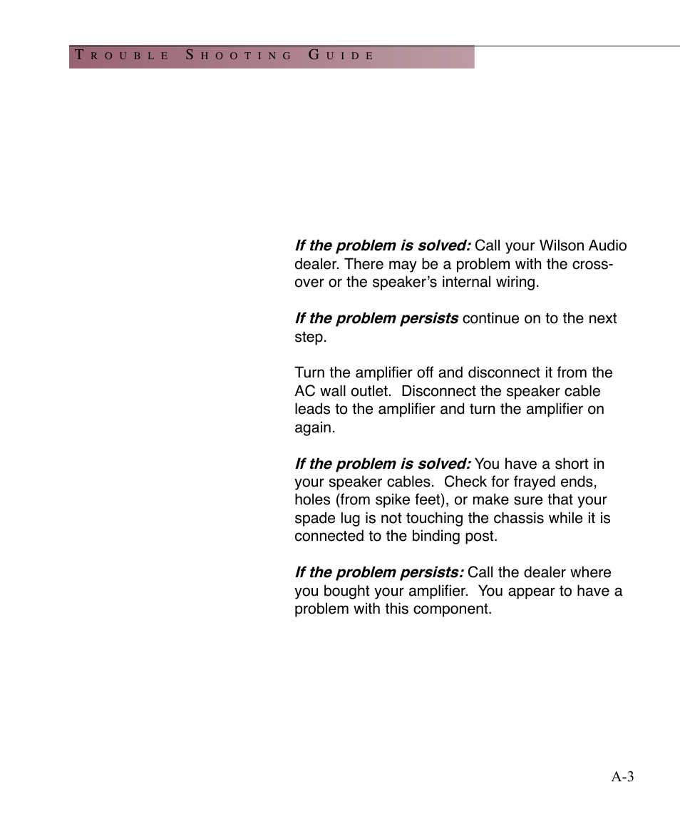 Wilson Audio Cub Series 2 User Manual | Page 57 / 64