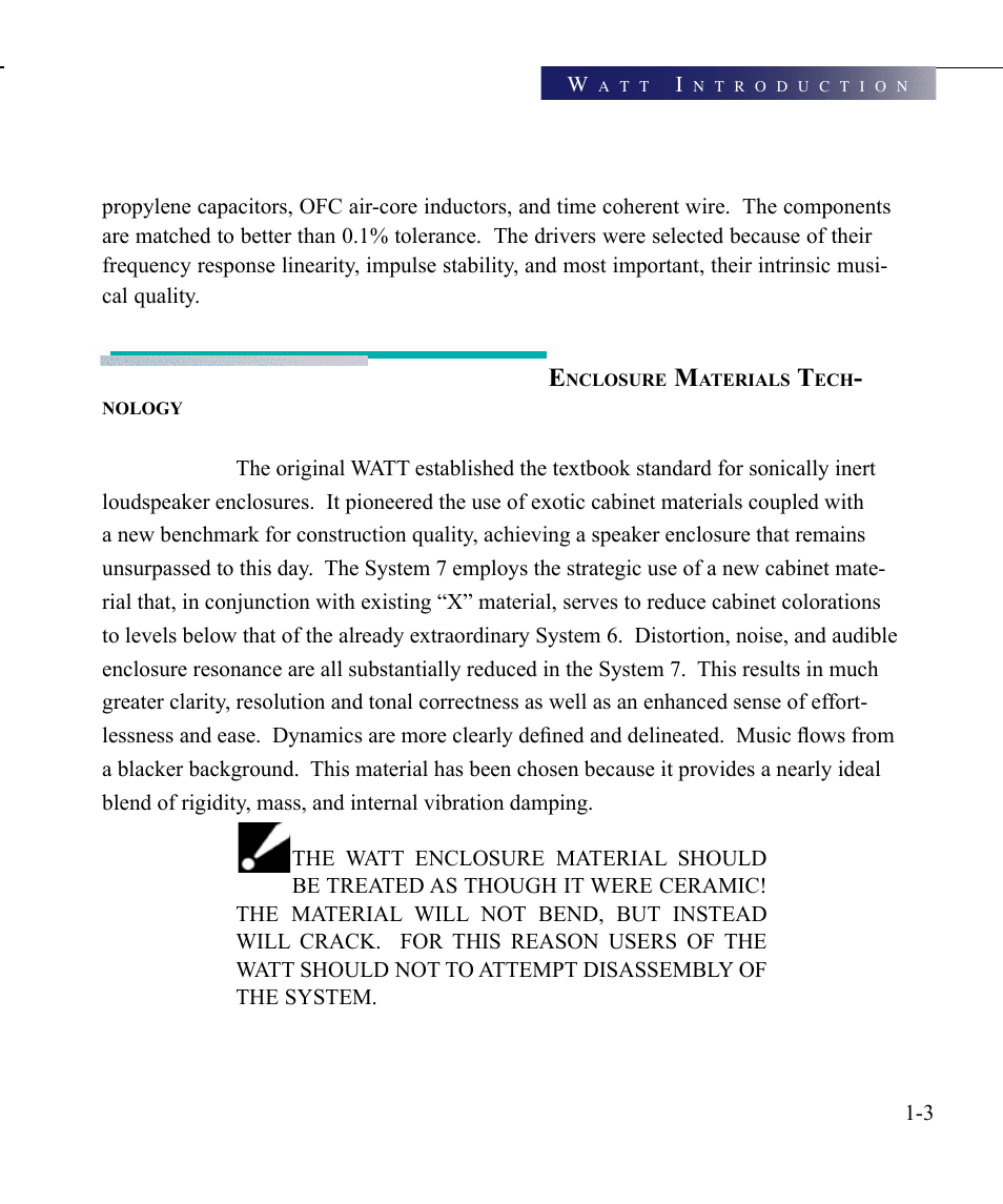 Wilson Audio WATT Series 7 User Manual | Page 15 / 66