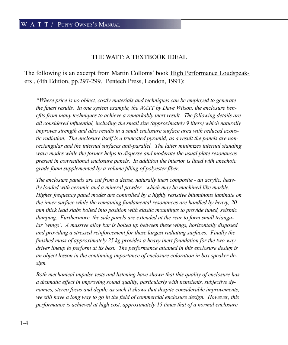 Wilson Audio WATT Series 7 User Manual | Page 16 / 66