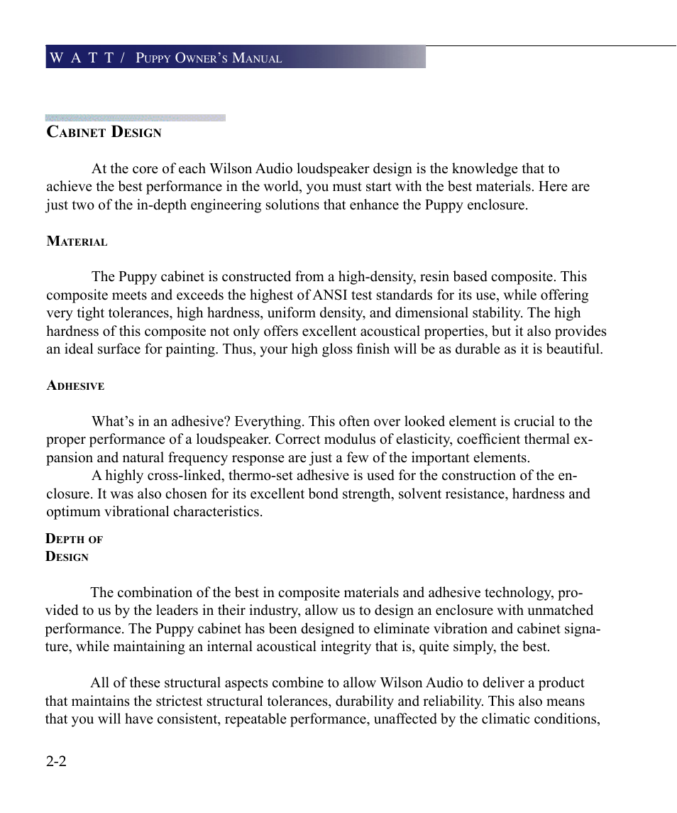 Wilson Audio WATT Series 7 User Manual | Page 30 / 66