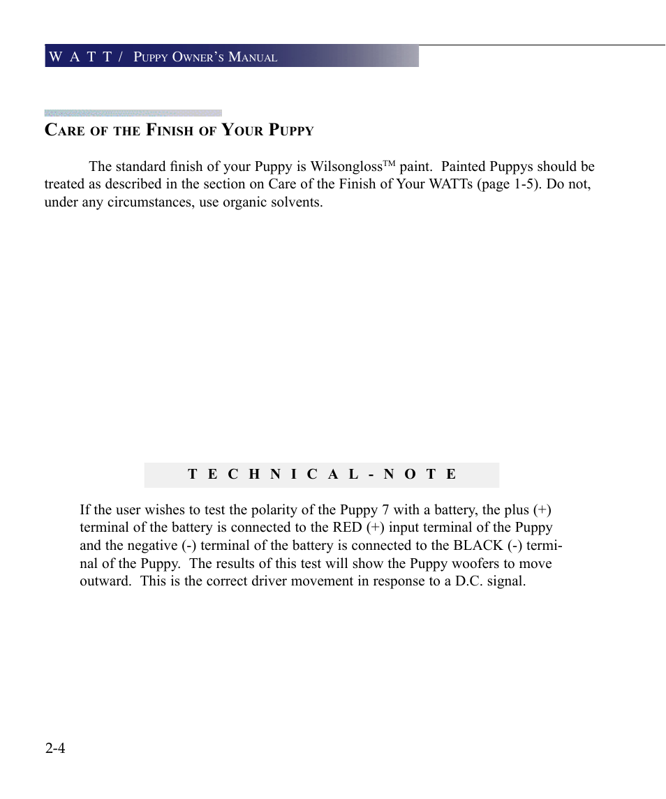 Wilson Audio WATT Series 7 User Manual | Page 32 / 66