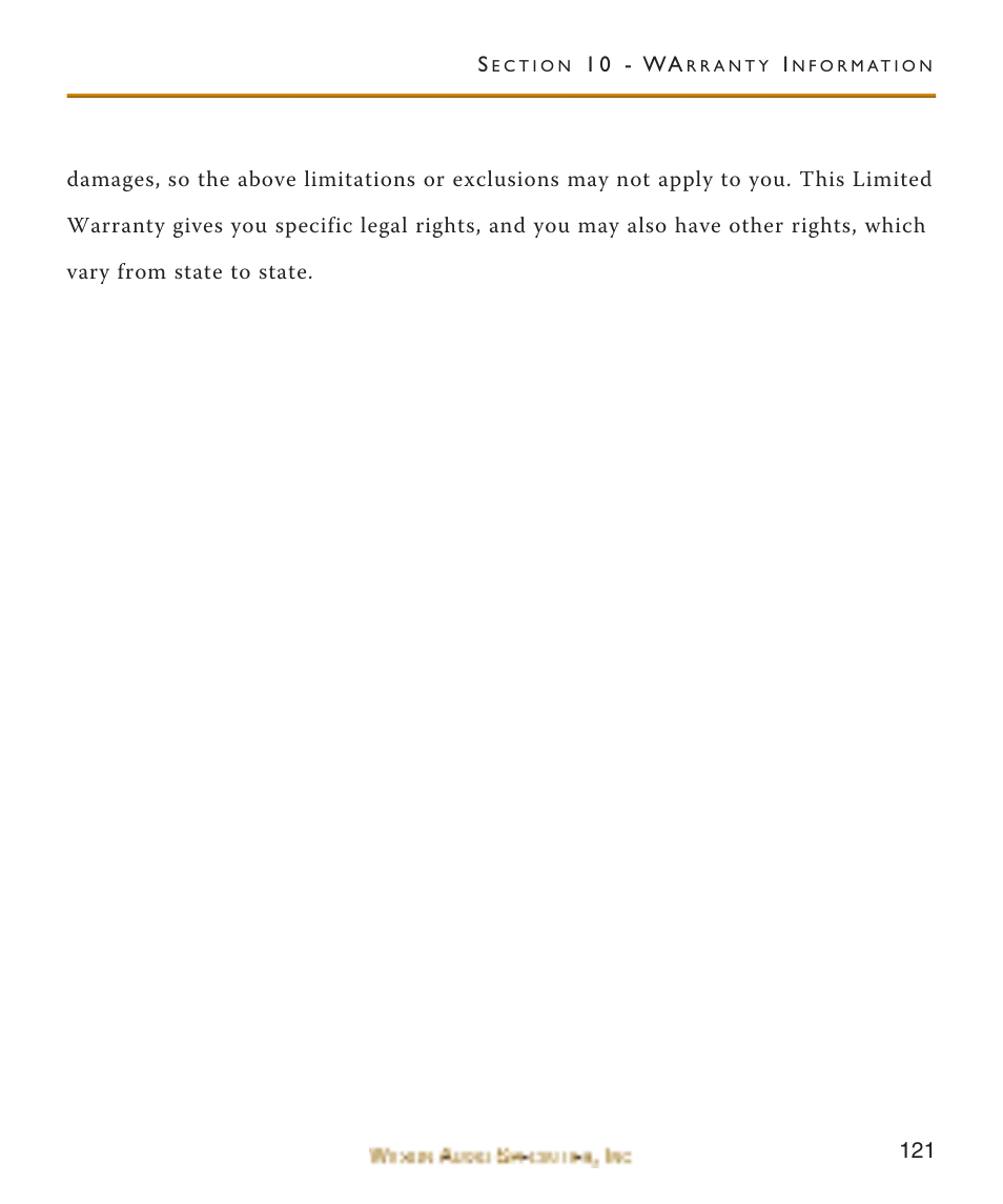 Wilson Audio WATCH Center Channel Series 1 User Manual | Page 121 / 121