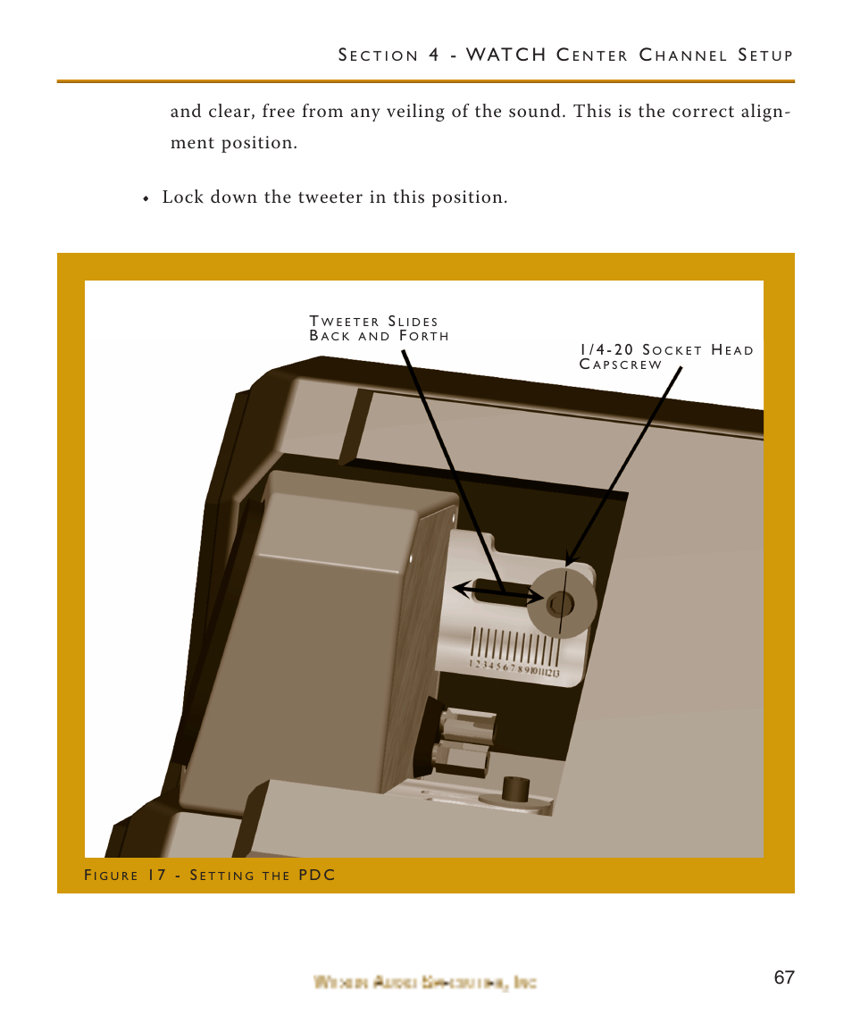 4 - wat c h c | Wilson Audio WATCH Center Channel Series 1 User Manual | Page 67 / 121