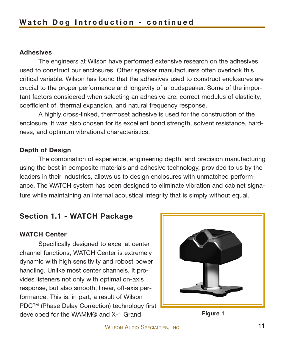 Wilson Audio WATCH Dog Subwoofer Series-2 User Manual | Page 11 / 87