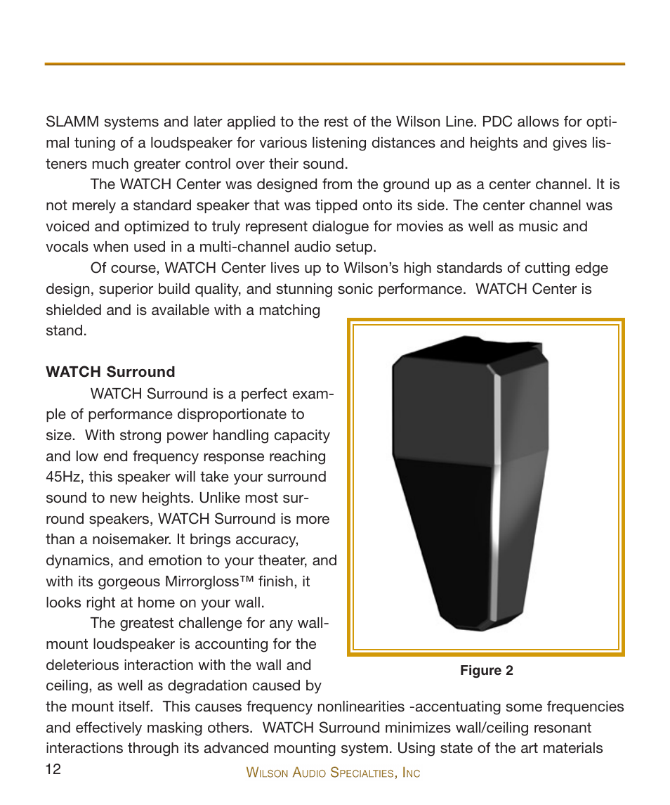 Wilson Audio WATCH Dog Subwoofer Series-2 User Manual | Page 12 / 87