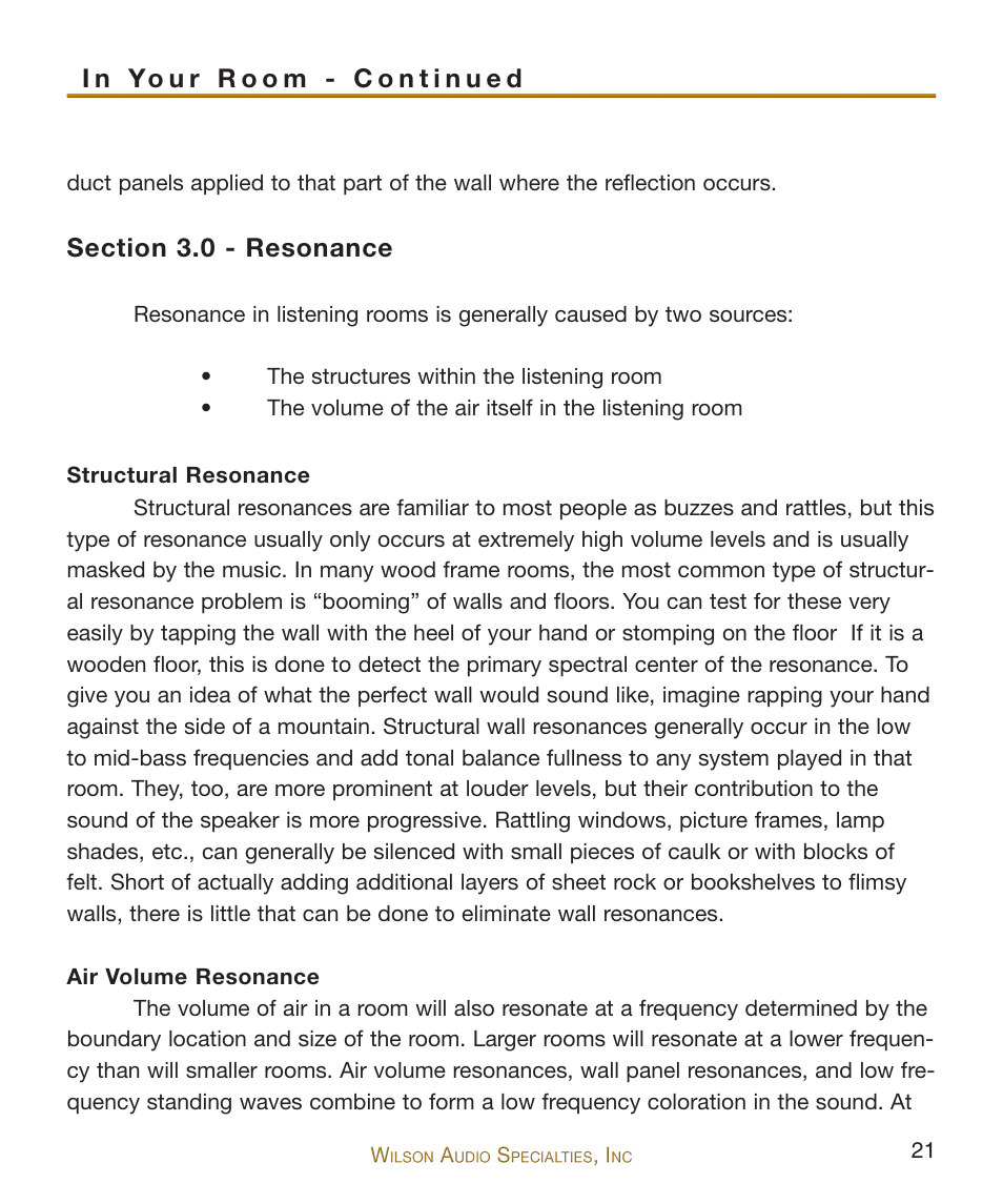 Wilson Audio WATCH Dog Subwoofer Series-2 User Manual | Page 21 / 87