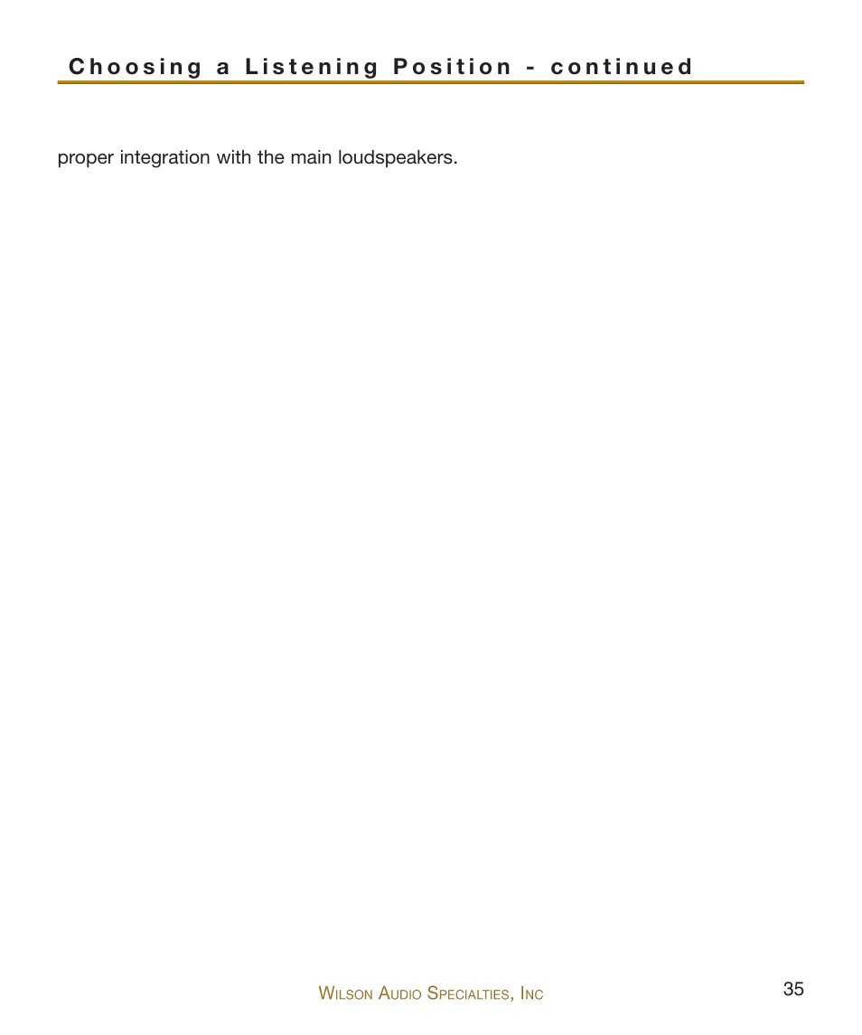 Wilson Audio WATCH Dog Subwoofer Series-2 User Manual | Page 35 / 87