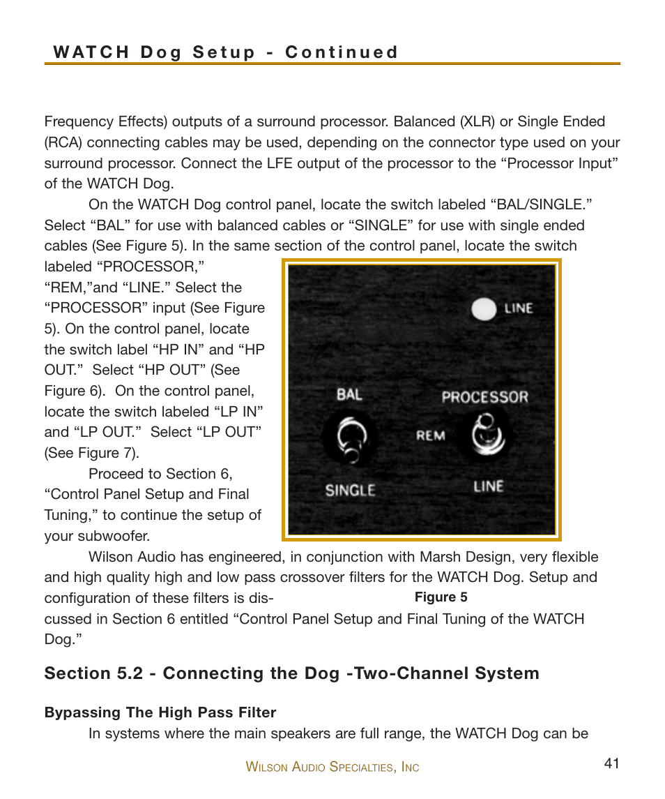 Wilson Audio WATCH Dog Subwoofer Series-2 User Manual | Page 41 / 87