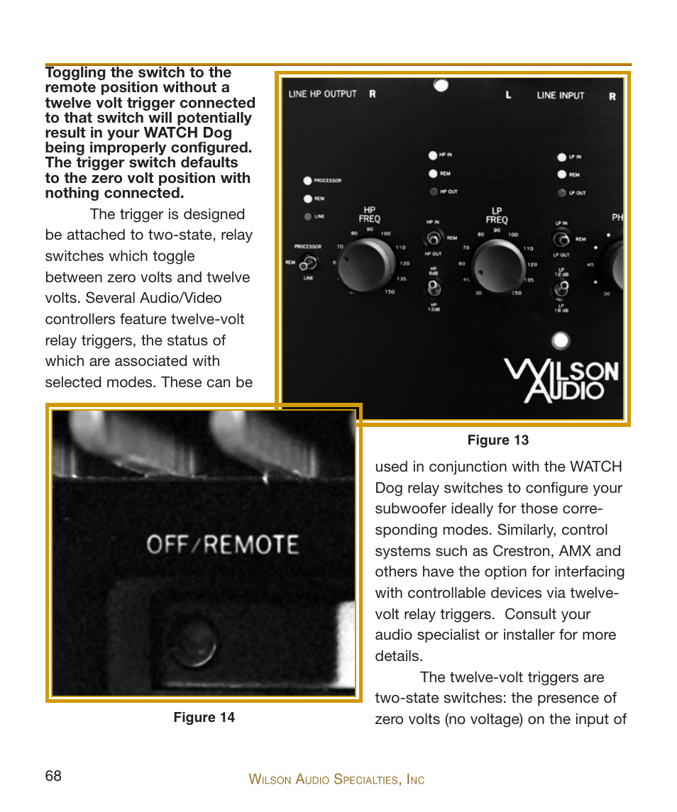 Wilson Audio WATCH Dog Subwoofer Series-2 User Manual | Page 68 / 87