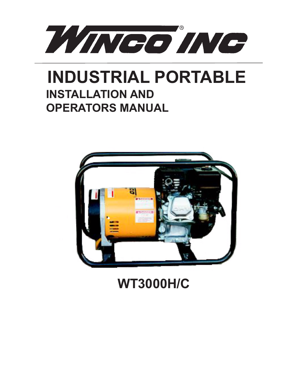 Winco WT3000H/C User Manual | 16 pages