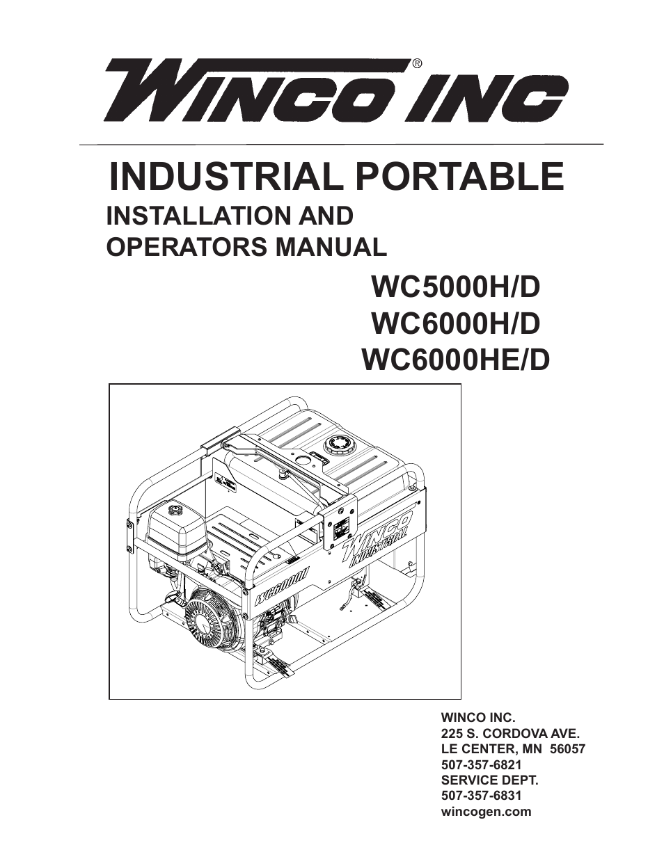 Winco WC6000HE/D User Manual | 16 pages