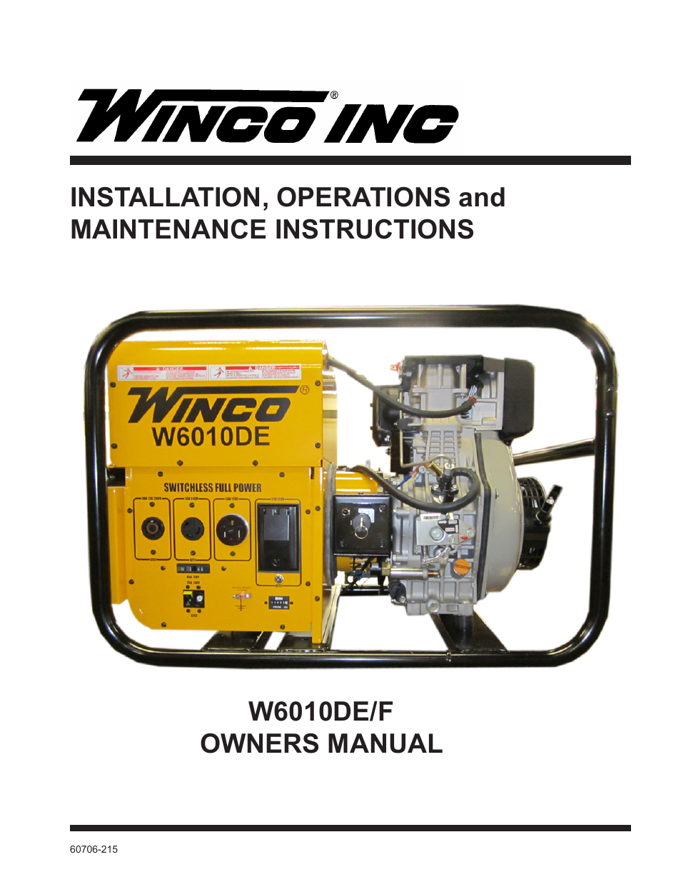 Winco W6010DE/F User Manual | 12 pages
