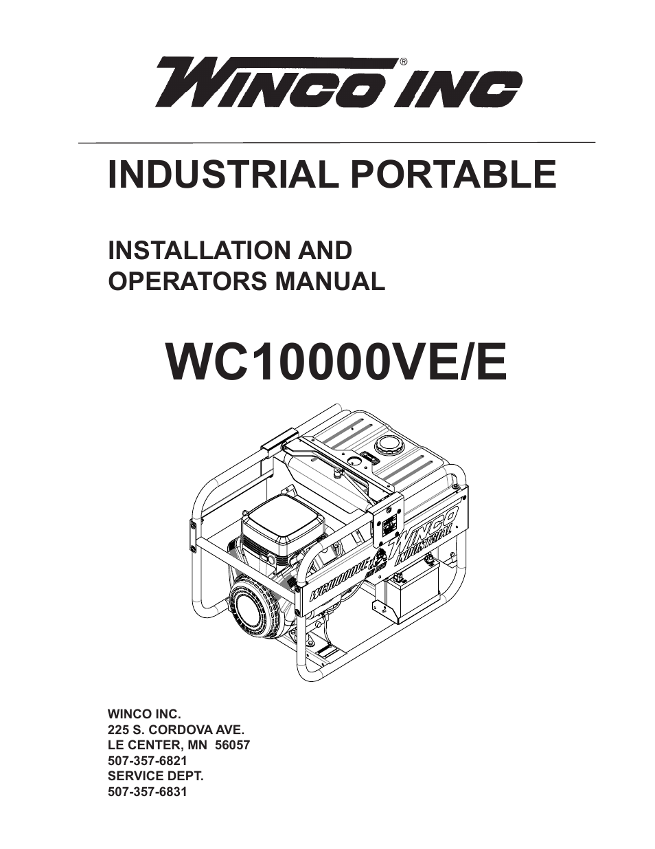 Winco WC10000VE/E User Manual | 16 pages