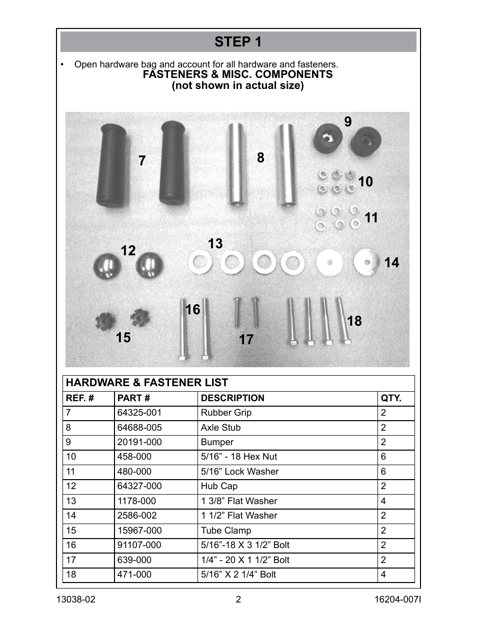 Step 1 | Winco 2-Wheel Dolly Kit Assembly Instructions (2013) User Manual | Page 2 / 4