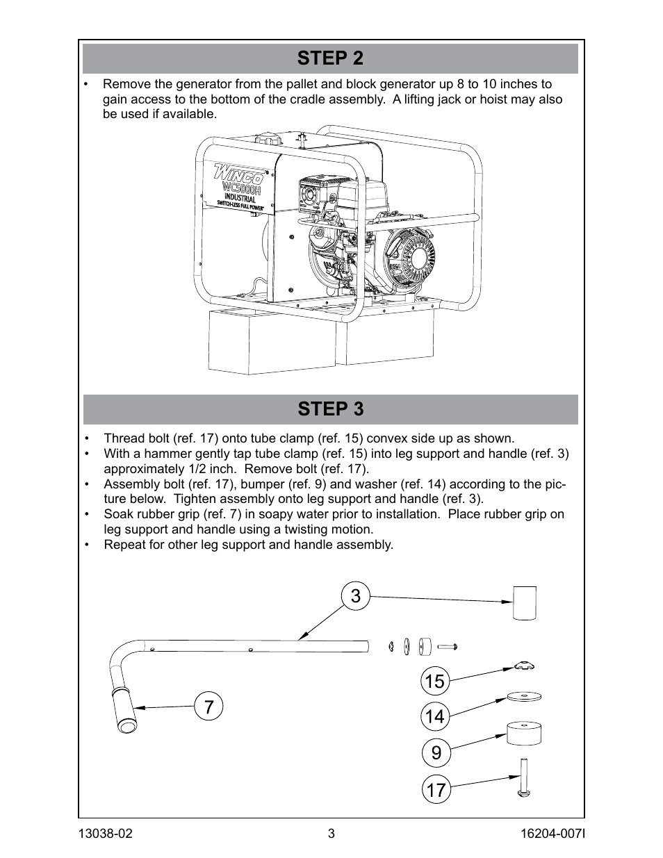 Step 2 step 3 | Winco 2-Wheel Dolly Kit Assembly Instructions (2013) User Manual | Page 3 / 4