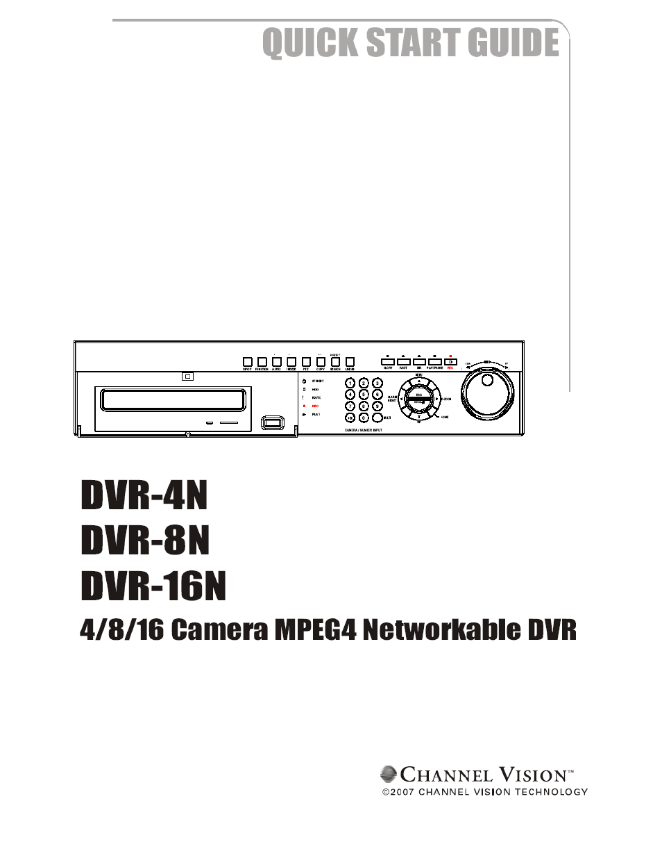 Channel Vision DVR-N User Manual | 13 pages