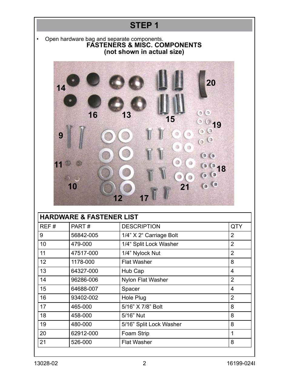 Step 1 | Winco 4-Wheel Dolly Kit Assembly Instructions for WL12000HE, WL18000VE, HPS12000HE/F (2013) User Manual | Page 2 / 4