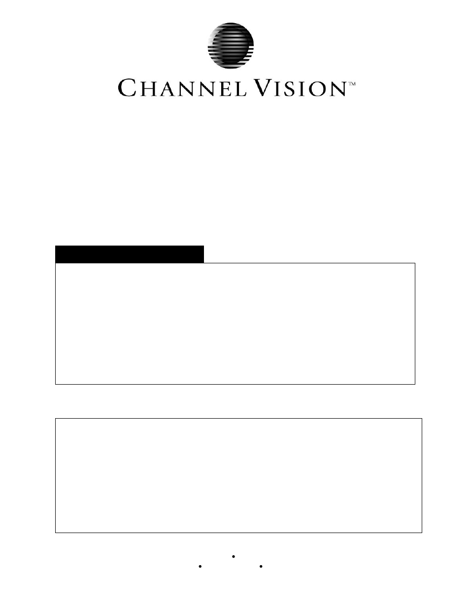 Channel Vision C-0501 User Manual | 1 page