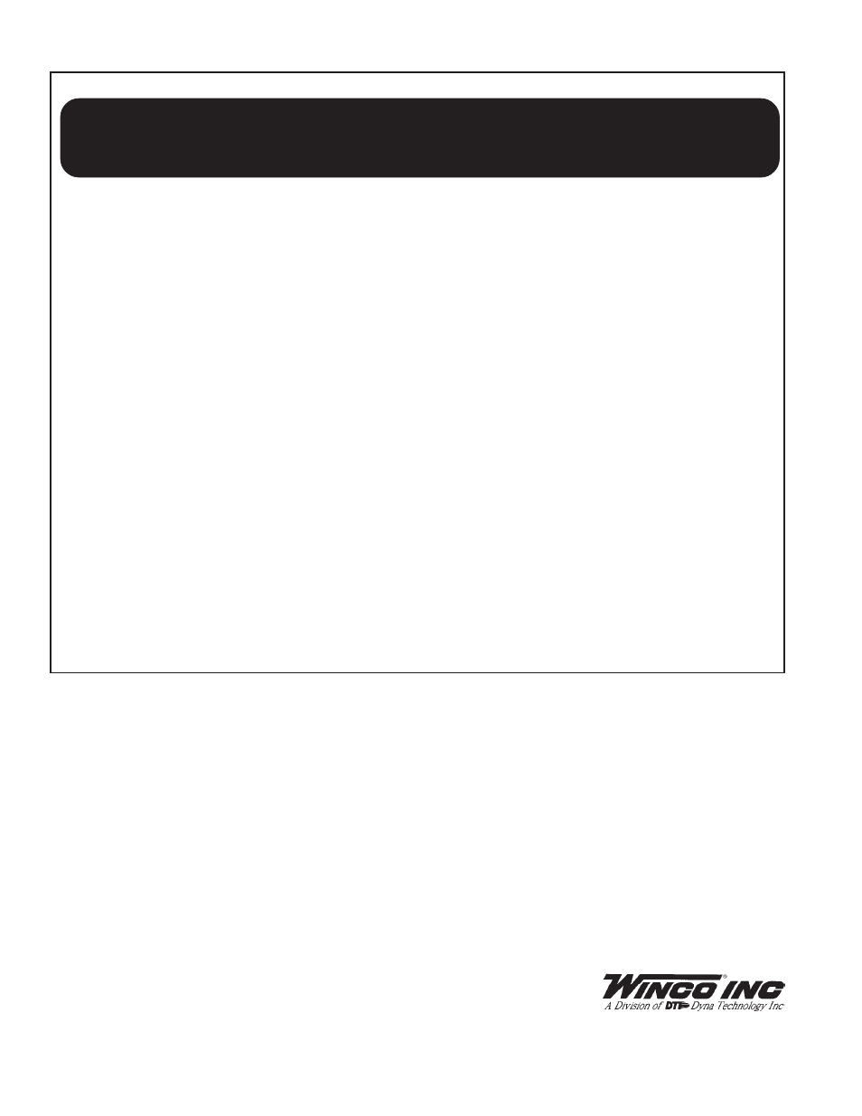 24 month limited warranty | Winco HPS9000E User Manual | Page 12 / 12