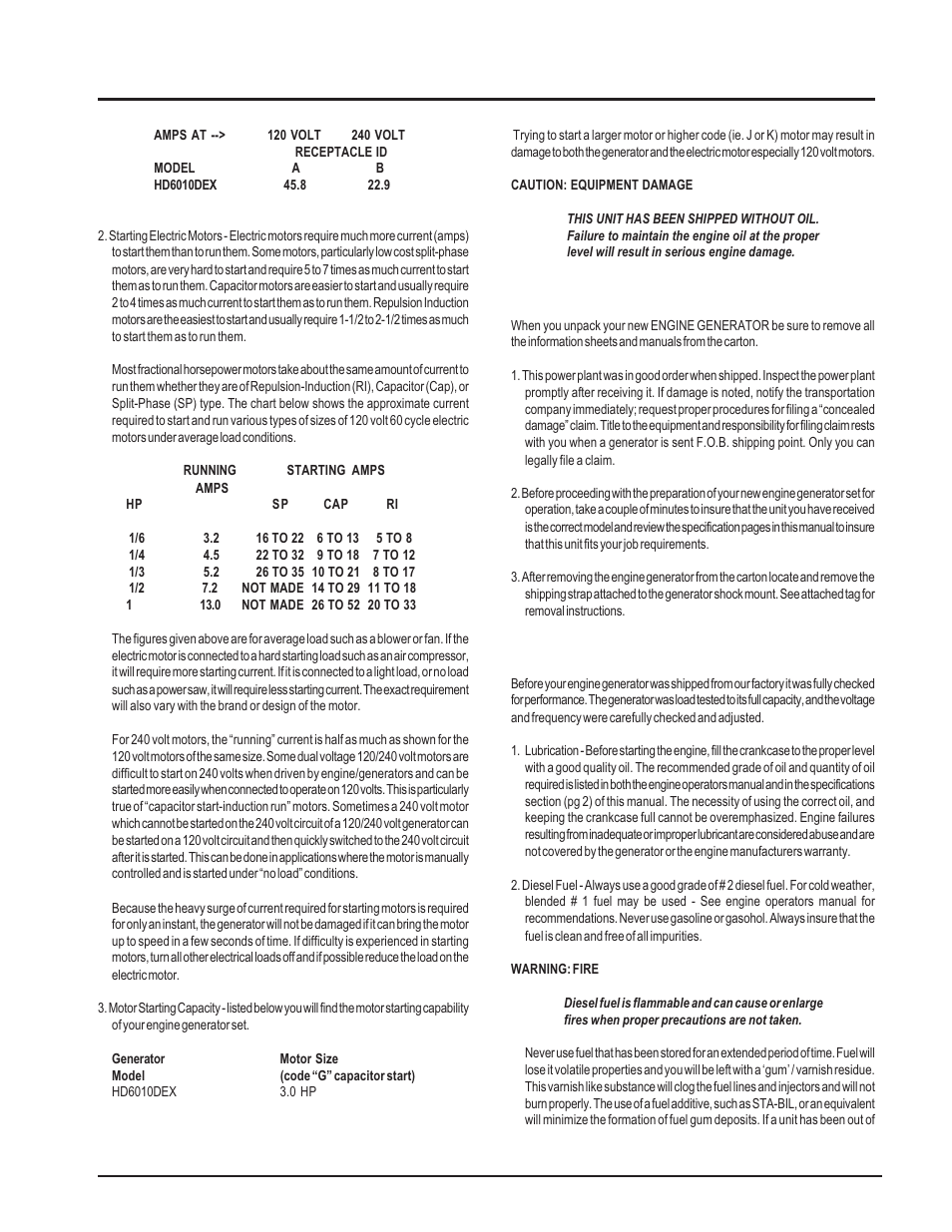 Unpacking, Unit preparation | Winco HD6010DEX/P User Manual | Page 5 / 12