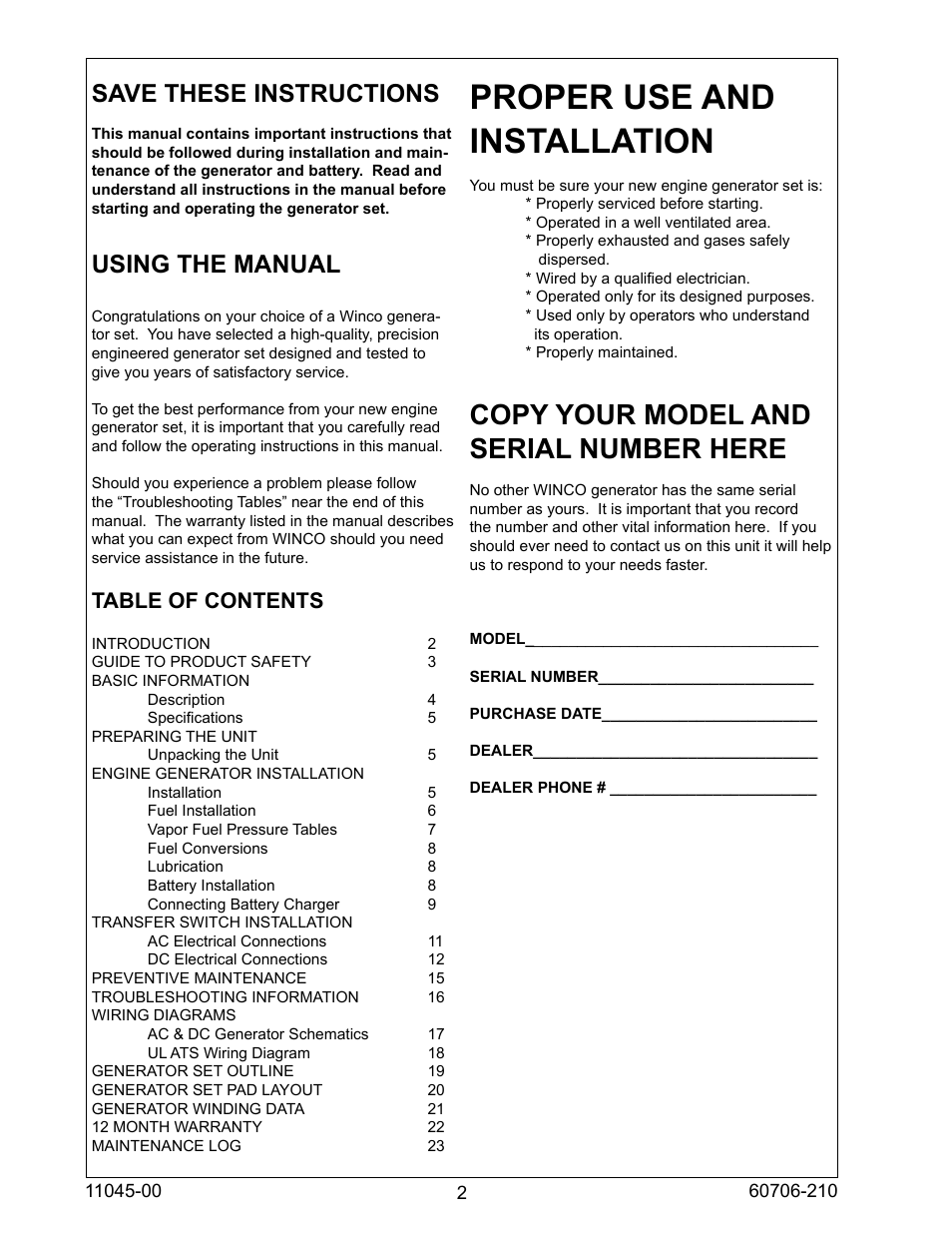 Winco ULPSS8B4W/E User Manual | Page 2 / 24