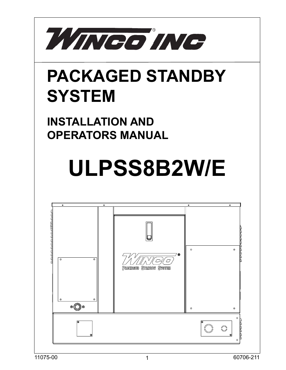 Winco ULPSS8B2W/E User Manual | 24 pages