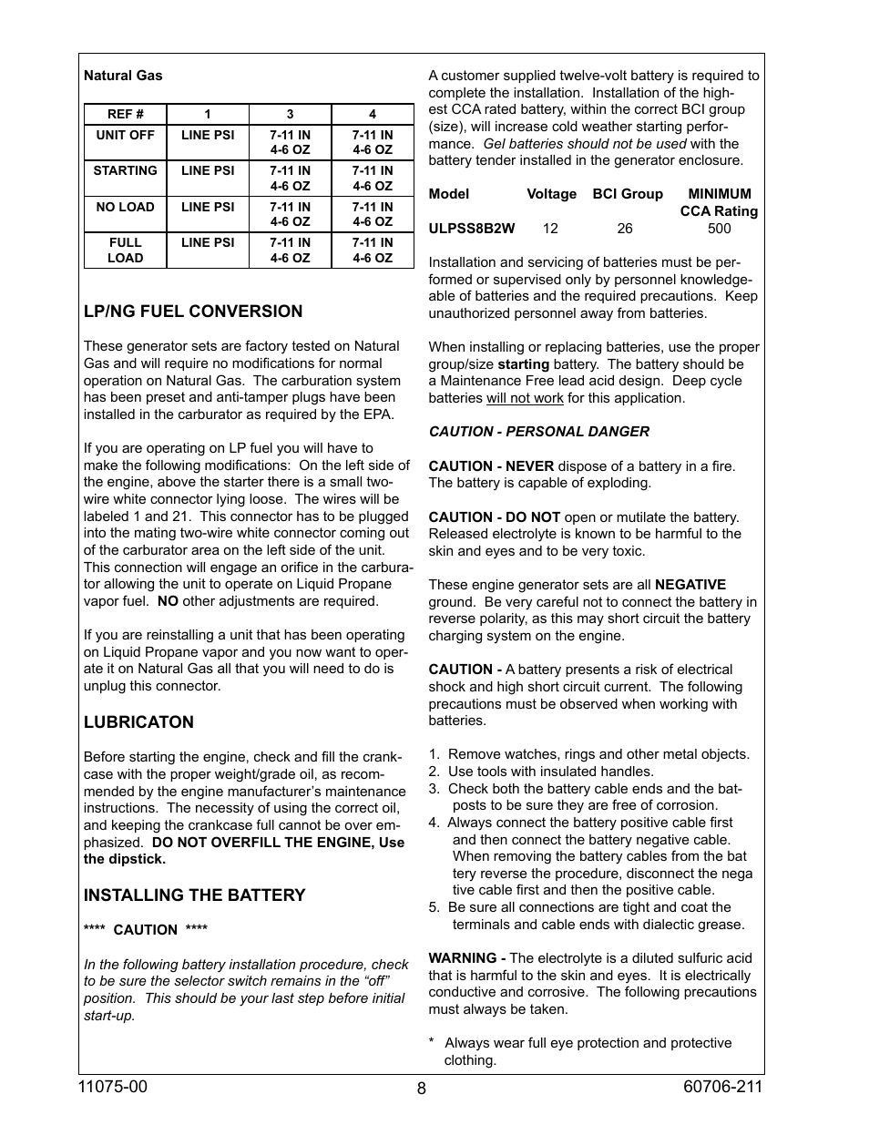 Winco ULPSS8B2W/E User Manual | Page 8 / 24
