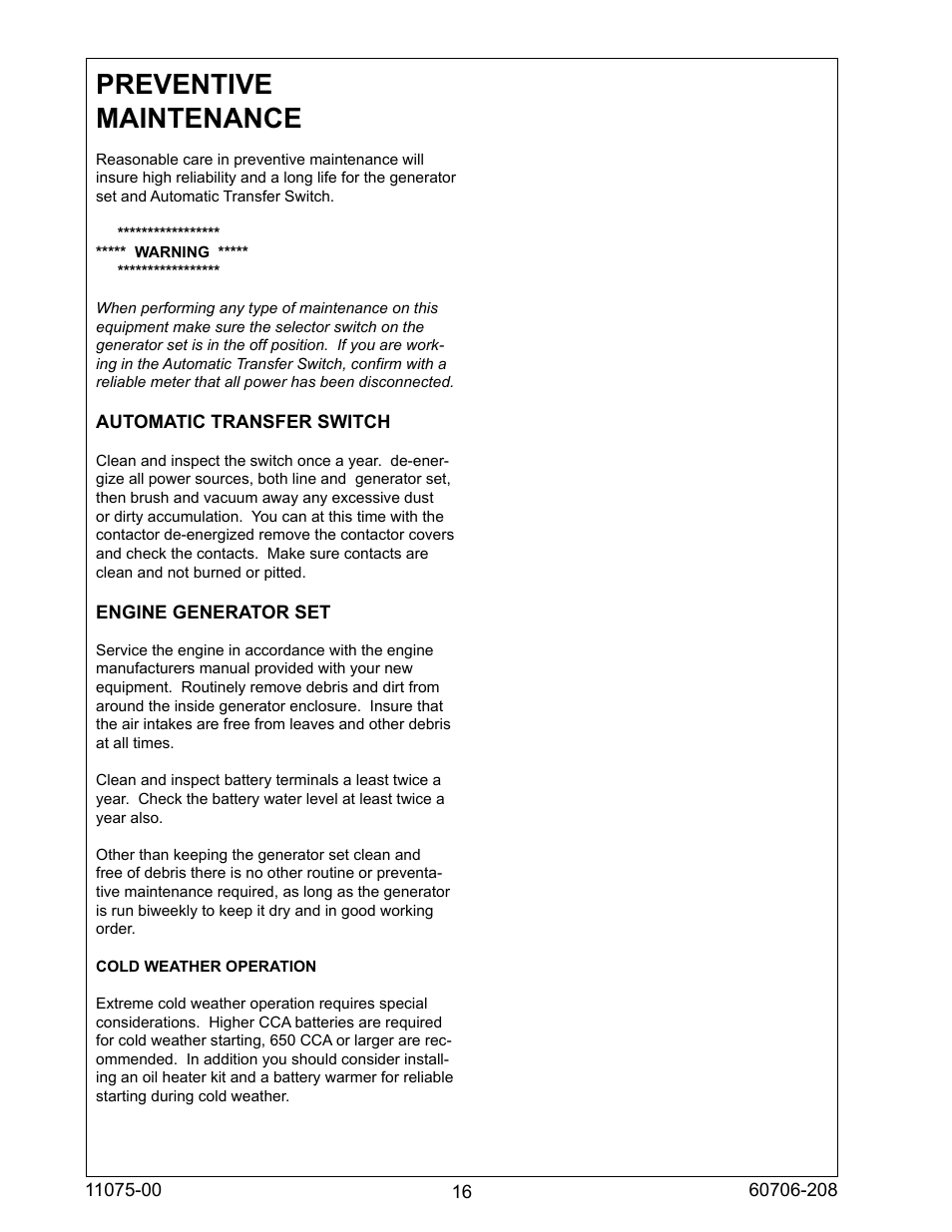 Preventive maintenance | Winco ULPSS12H4W/E User Manual | Page 16 / 24
