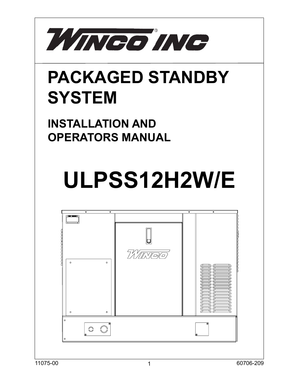 Winco ULPSS12H2W/E User Manual | 24 pages