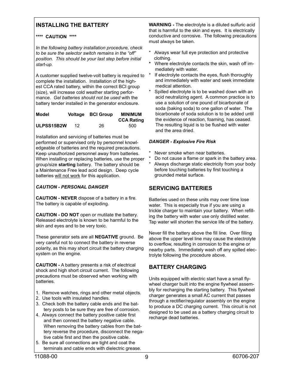 Winco ULPSS15B2W/E User Manual | Page 9 / 28