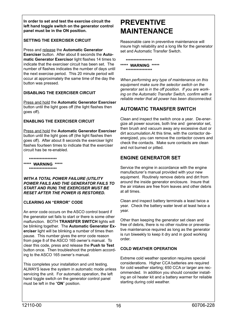 Preventive maintenance | Winco ULPSS20B4W/A User Manual | Page 16 / 28