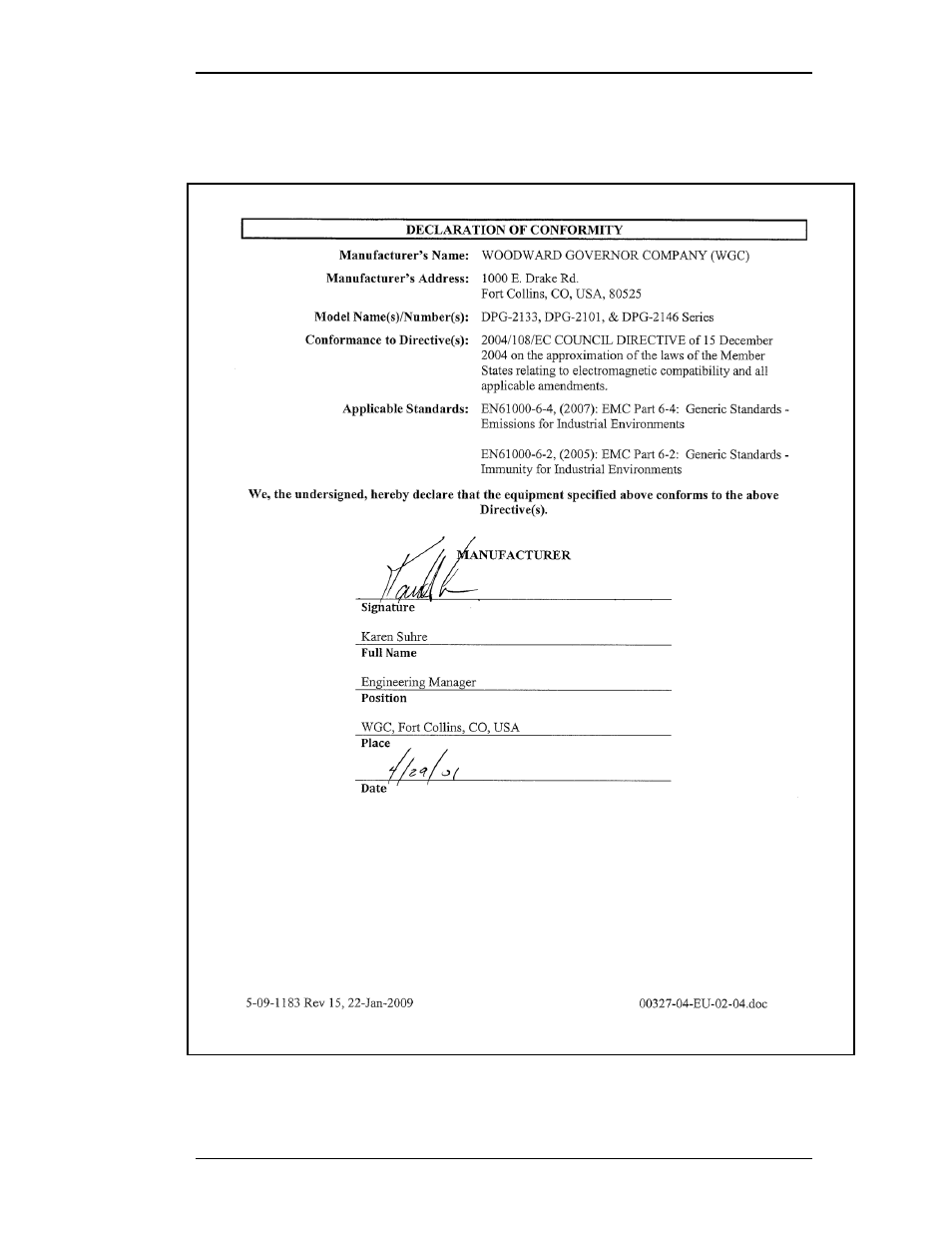 Declaration of conformity | Winco DPG-2145-001 User Manual | Page 6 / 53