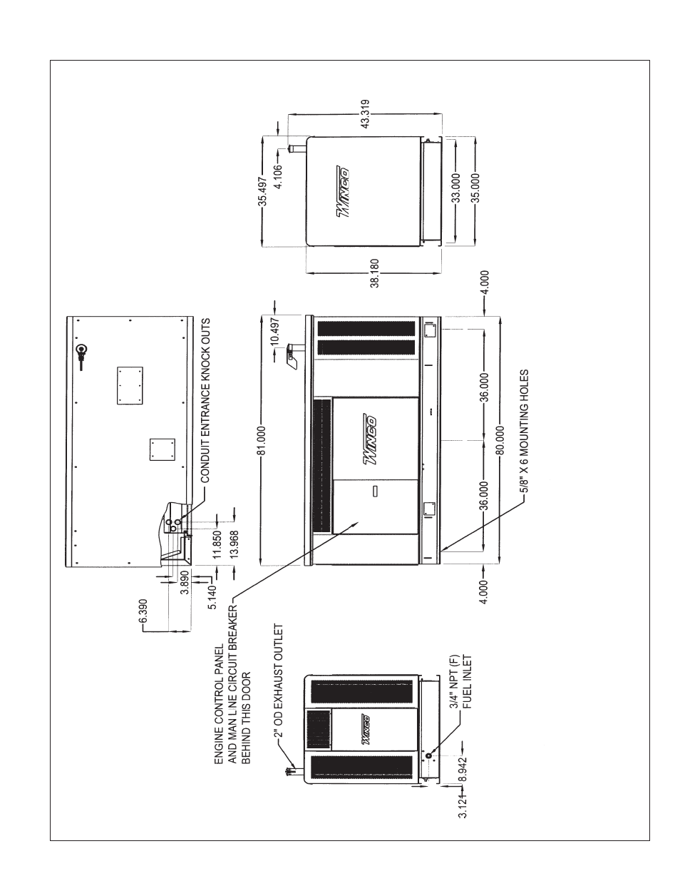 Pss21 outline dra wing and wiring entrance | Winco ULPSS21/A WITH DSE 7110 ENGINE CONTROL User Manual | Page 19 / 24