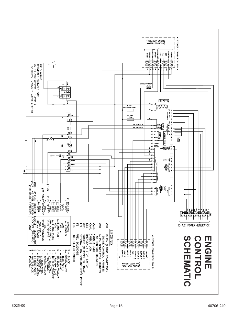 Engine control schema tic | Winco ULPSS21/E WITH DSE 7310 ENGINE CONTROL User Manual | Page 18 / 20